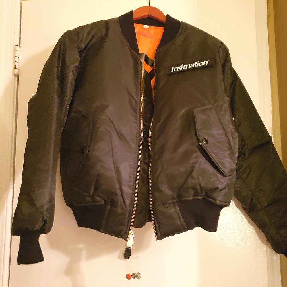 In4mation Hawaii Bomber Jacket Black XS Stussy